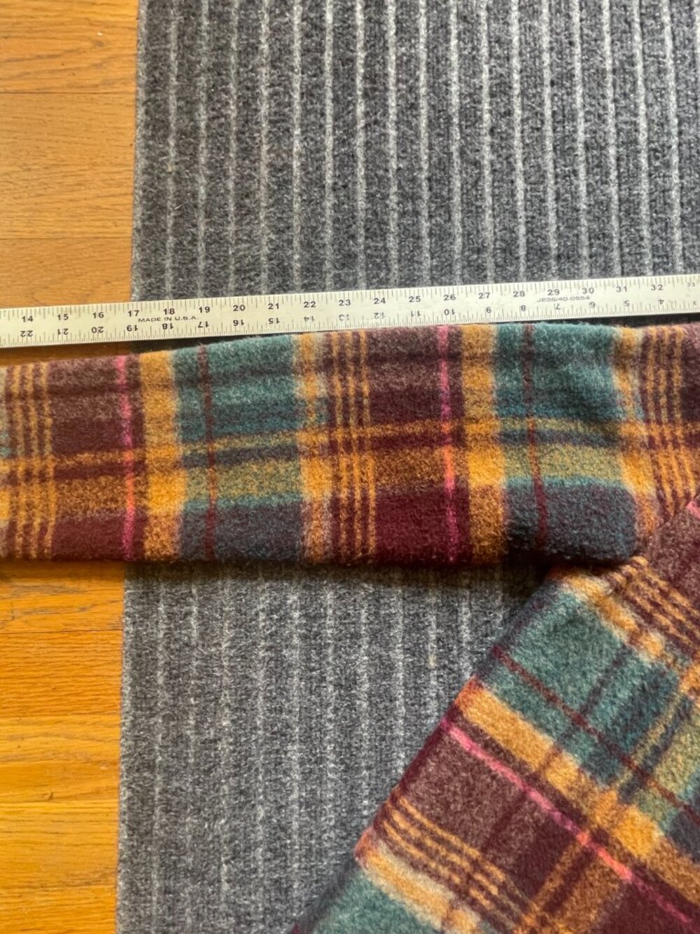 Rachel Zoe Wool Blend Coat Size Large Plaid, lightweight, pockets - Picture 10 of 10